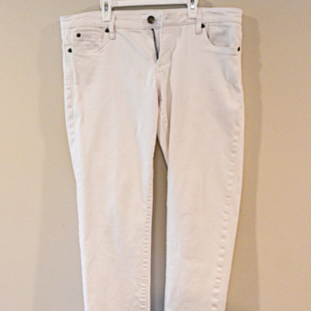 Kut from the Kloth Boyfriend Jeans Size 10 White Denim